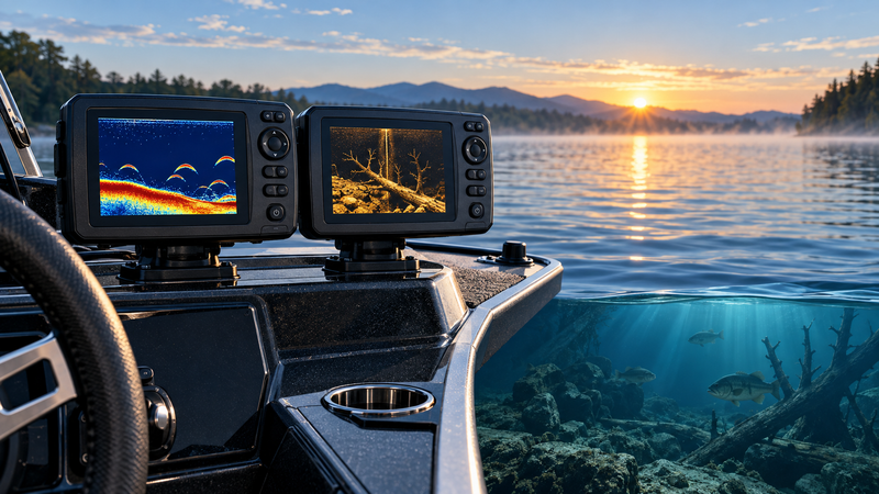 Humminbird PiranhaMAX 4 and 4 DI sonar display comparison