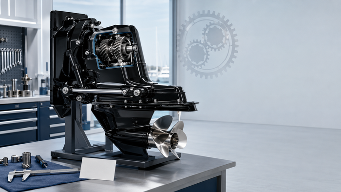 Alpha One Gen I sterndrive with internal gears for gear-ratio selection