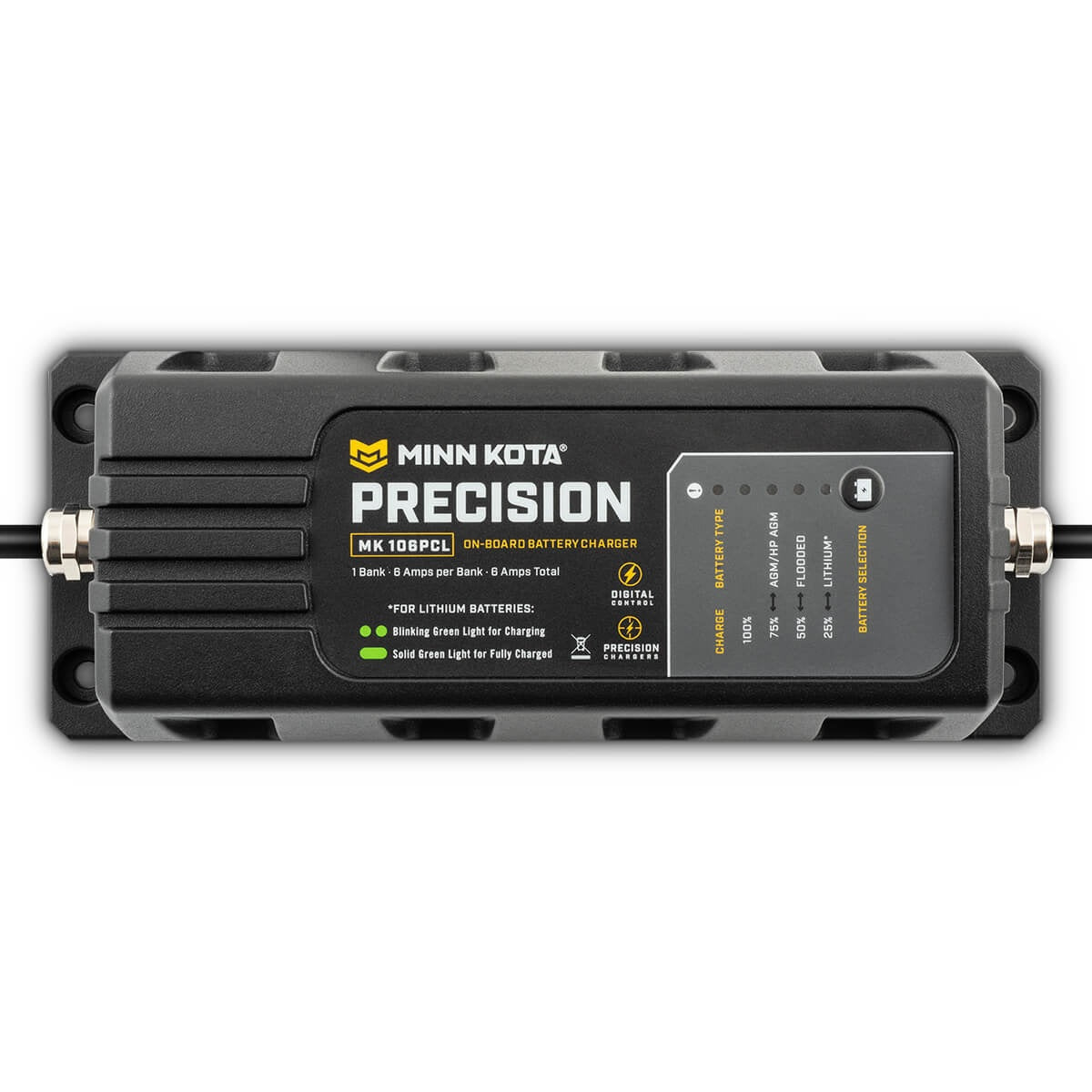 Minn Kota marine battery chargers and charging accessories