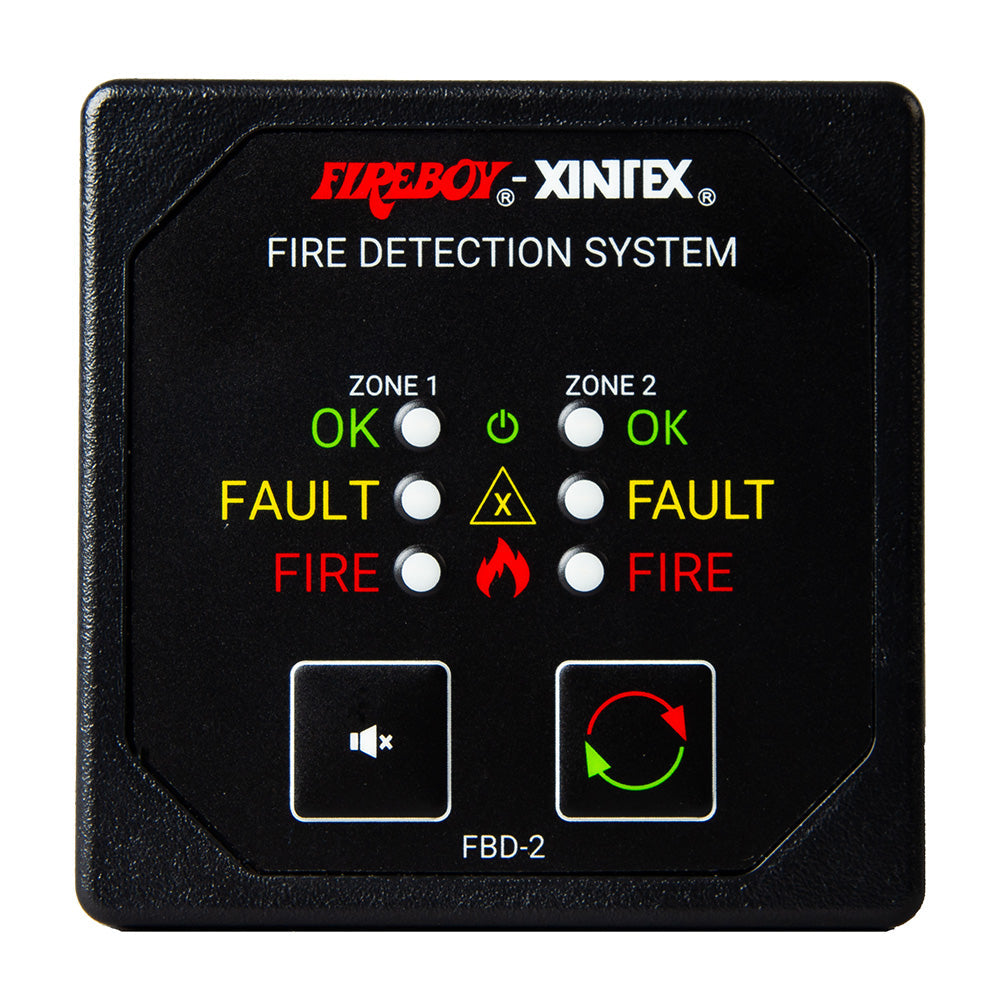 Fireboy-Xintex Two Zone Detection &amp; Alarm Panel - 2-5/8" Display - 12/24V DC