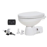 Jabsco Quiet Flush E2 Fresh Water Toilet Regular Bowl - 12V &ndash; Soft Close Lid