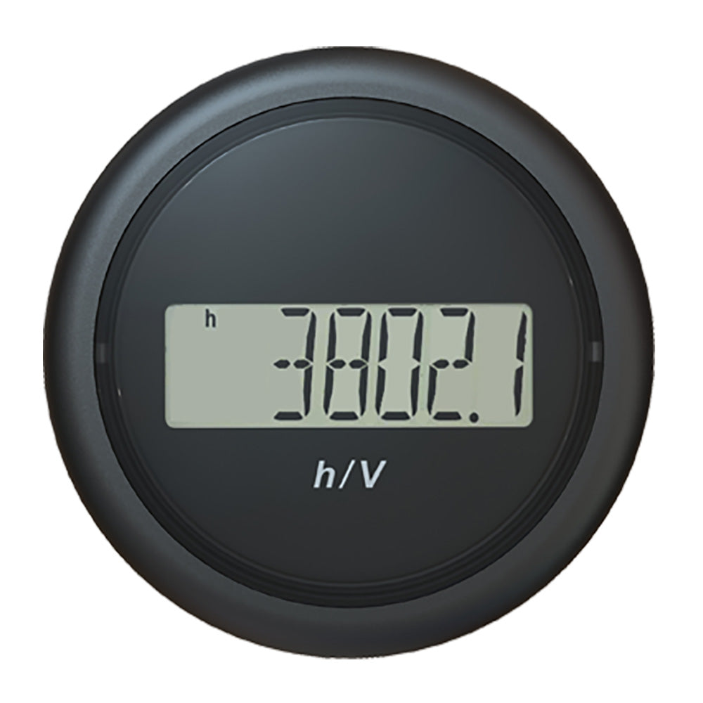 Veratron 52MM (2-1/16") ViewLine Hour Counter-Voltmeter - Black MPN-B00005302