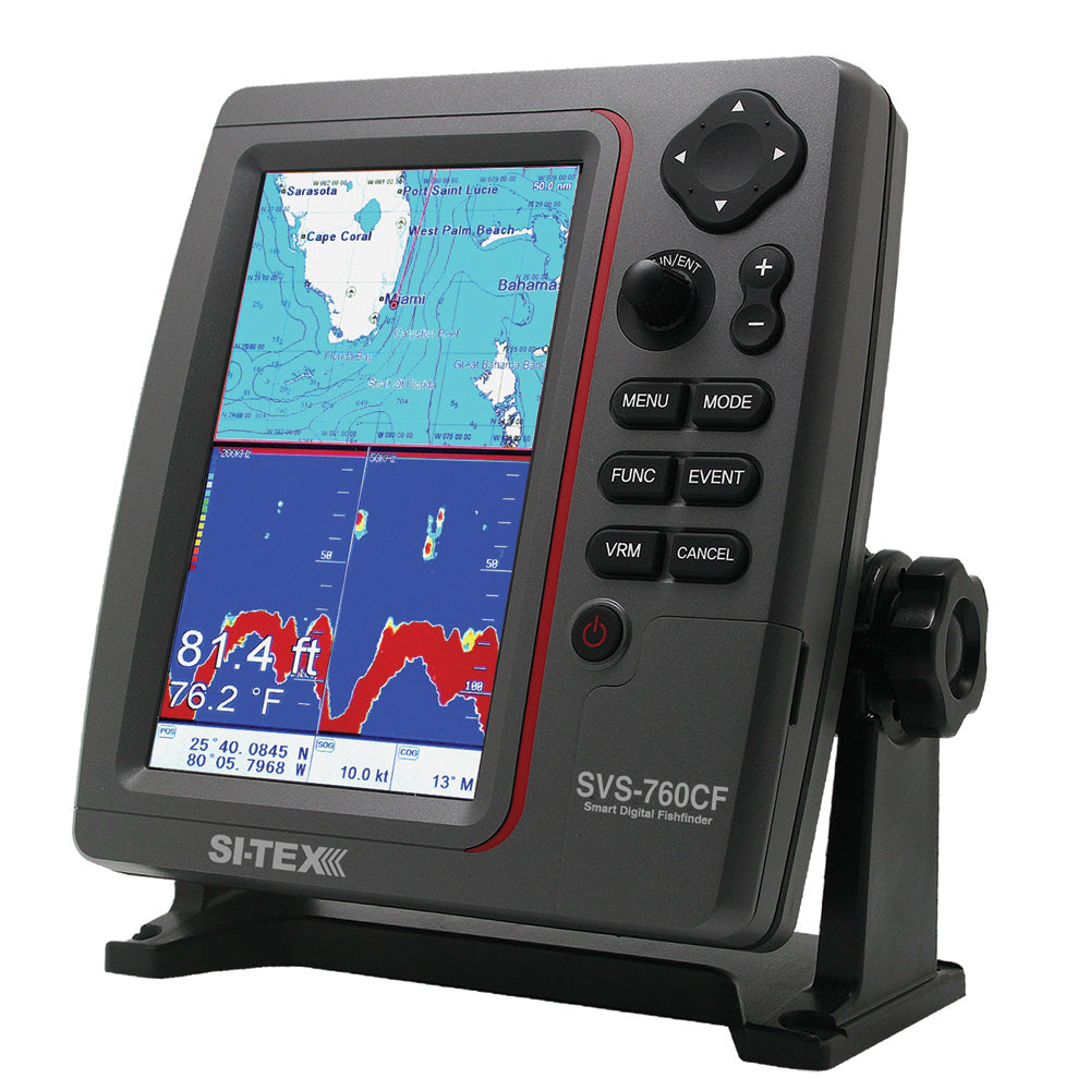 SI-TEX GPS Dual Frequency 600W Sonar System - 7&rdquo; Color LCD w/Internal &amp; External GPS Antenna &amp; C-MAP 4D Card