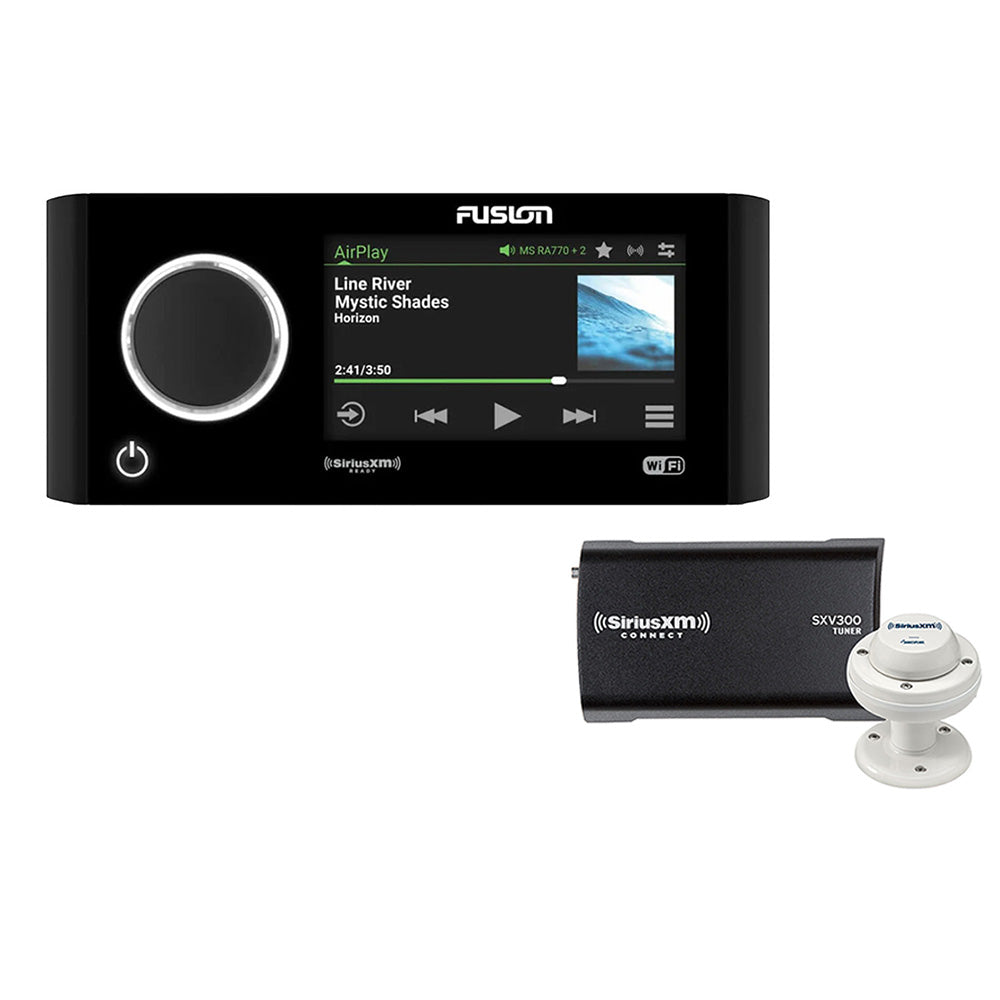 Fusion Apollo MS-RA770 Touchscreen AM/FM/BT/SiriusXM Stereo w/SiriusXM SXV300 Connect Tuner &amp; Marine/RV Antenna
