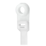 Pacer 8" Cable Tie w/Mounting Ring - Natural Color - 50lb Tensile Strength - 2" Bundle Diameter - 100 Piece Bag