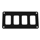 Pacer Switch Panel - 4 Switch &amp; 1 Row - 5.5" x 2.75" - Black Powder Coated Aluminum