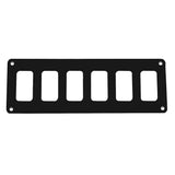 Pacer Switch Panel - 6 Switch &amp; 1 Row - 8" x 2.75" - Black Powder Coated Aluminum