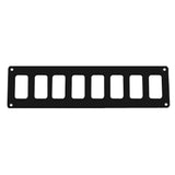 Pacer Switch Panel - 8 Switch &amp; 1 Row - 12.5" x 2.75" - Black Powder Coated Aluminum