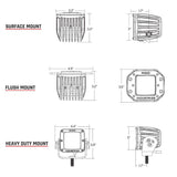 RIGID Industries D-Series Surface Mount Hyperspot - Pair