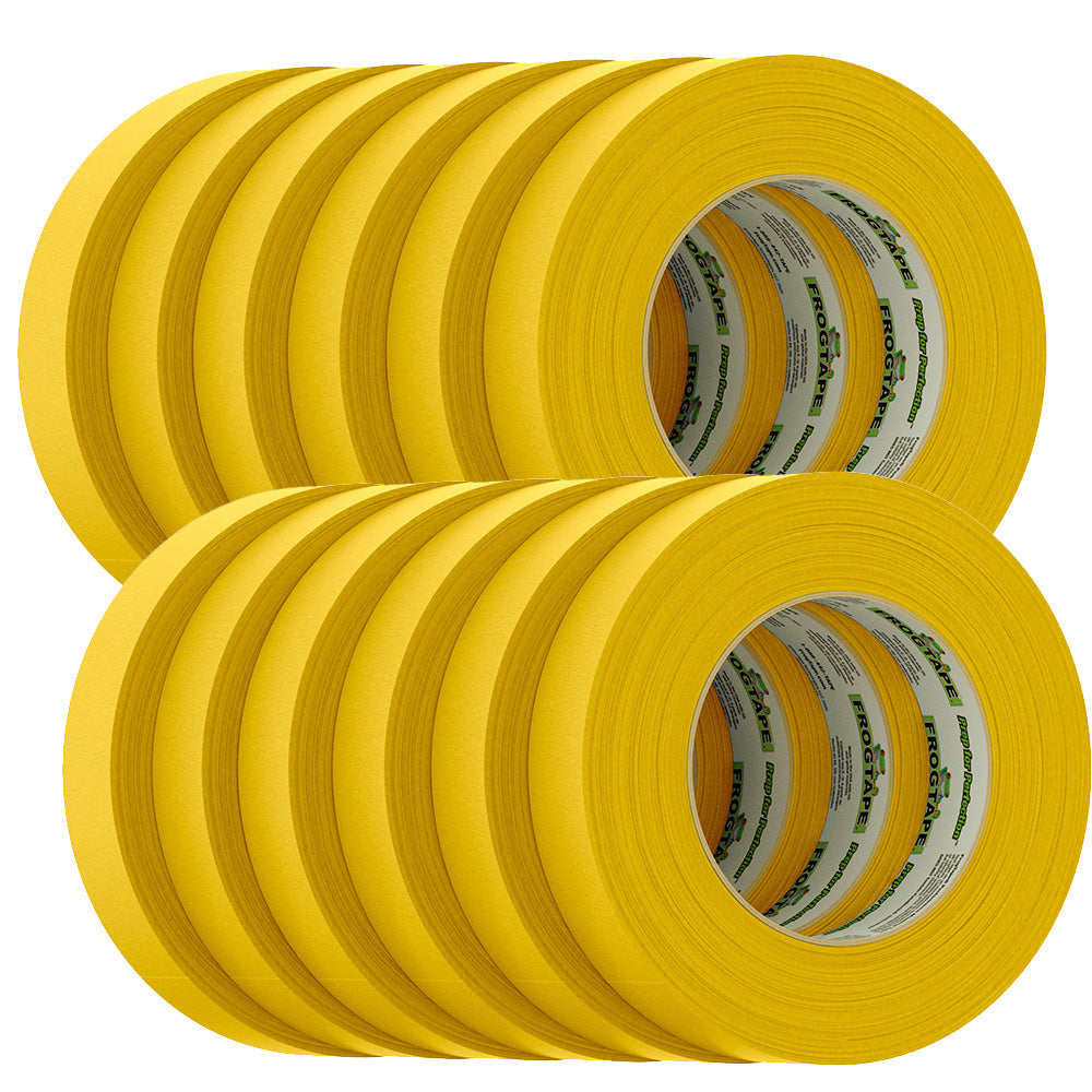 FrogTape CP 225 Medium-High Adhesion Masking Tape - 24MM x 55M x 12-Pack - Gold - Rated f/225&deg;F