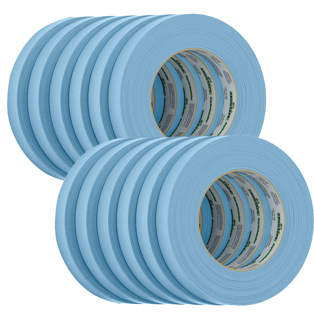 FrogTape CP 250 Medium-High Adhesion Masking Tape - 18MM x 55M x 12-Pack - Light Blue - Rated f/250&deg;F