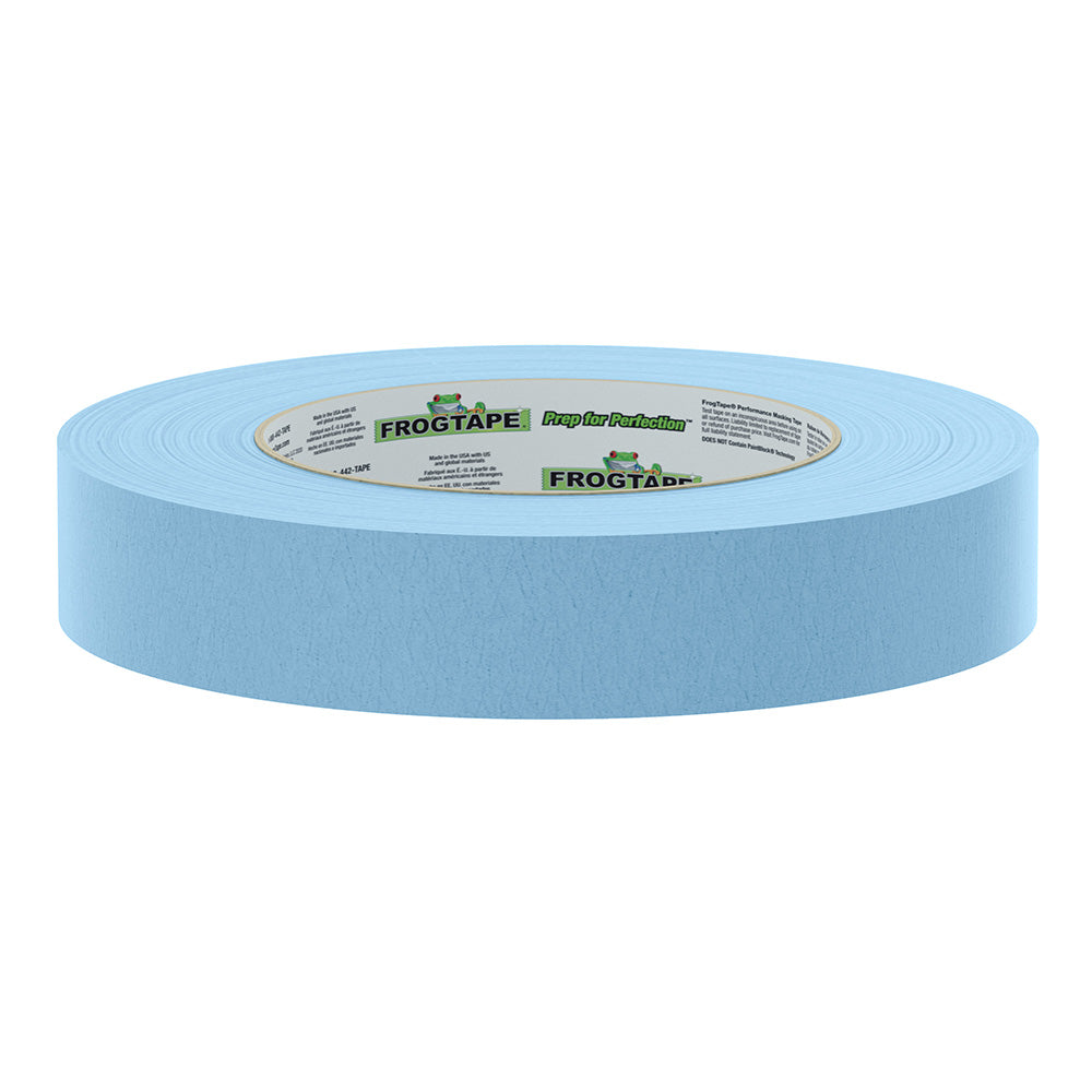 FrogTape CP 250 Medium-High Adhesion Masking Tape - 24MM x 55M x 12-Pack - Light Blue - Rated f/250°F