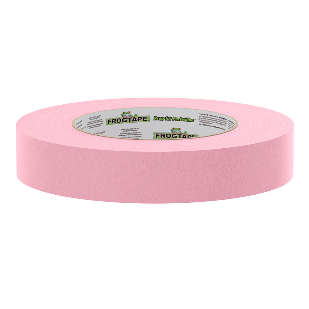 FrogTape CP 325 Medium-High Adhesion Masking Tape - 24MM x 55M x 12-Pack - Pink - Rated f/325°F