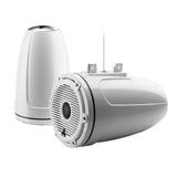 JL Audio M6 Series 7.7" Enclosed Tower Coaxial System w/Gloss White Classic Grille &amp; Black Tweeter Mesh - M6-770ETXv3-Gw-C-GwGw