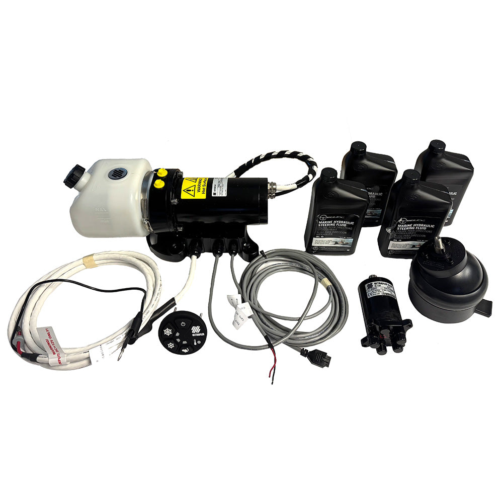 Uflex MasterDrive Steering System - Single Station Retrofit Kit - MasterDrive 40cc Tilt Mount Helm & UPMD Power Unit (No