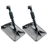 Smart Tabs SX Trim Tabs by Lectrotab 9.5" x 10" f/18'-22' Boats w/80lb Actuators - 150-240HP - Gunmetal Grey