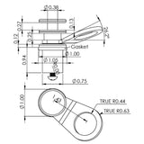 TACO Aluminum Quick-Release Fender Lock f/Pontoon Boats