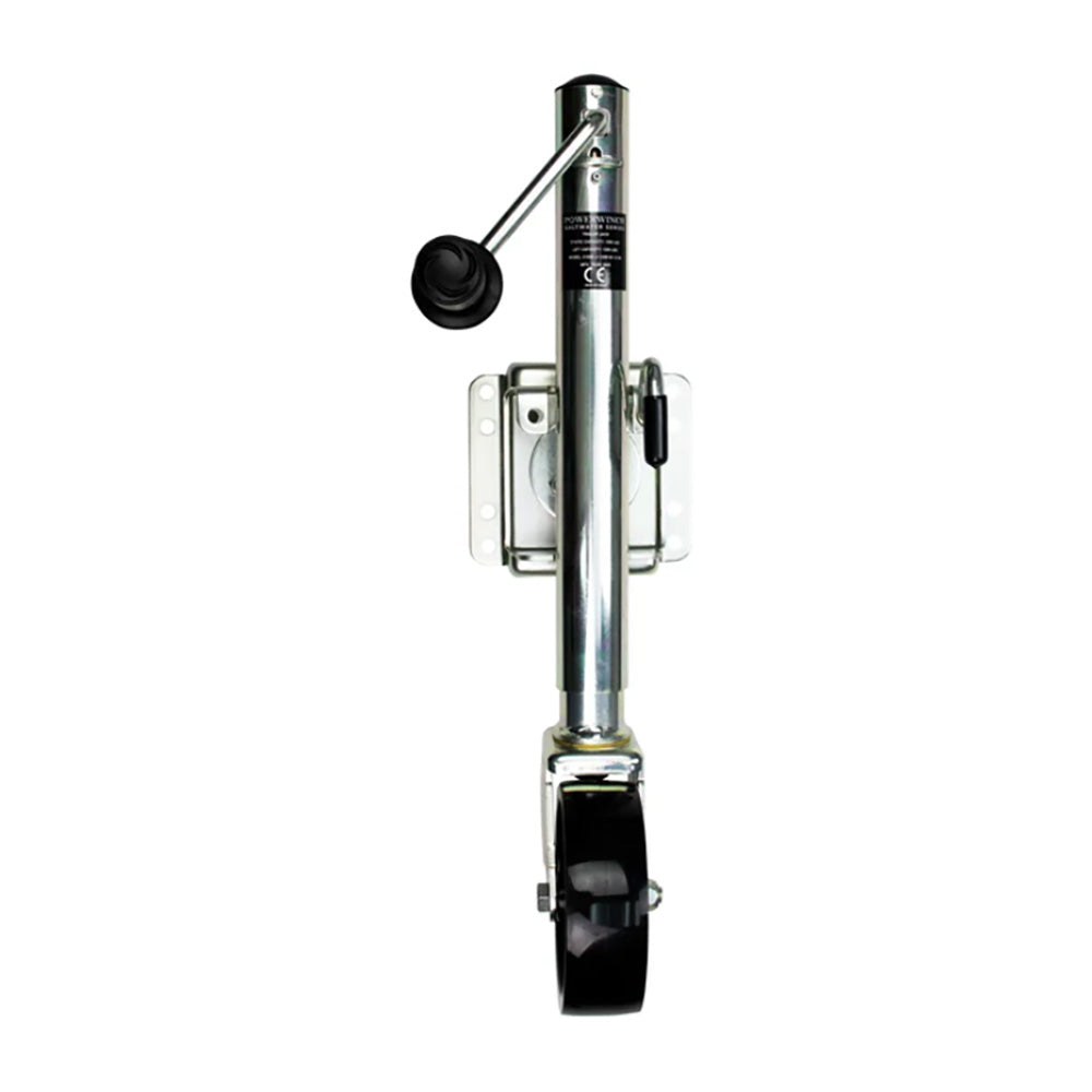 Powerwinch Saltwater Series Jack - 1000lb, Bolt-On, Single Wheel, Zinc 500+ HR Salt Spray
