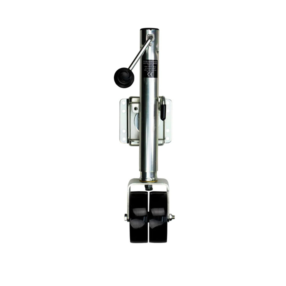 Powerwinch Saltwater Series Jack - 1500lb, Weld-On, Double Wheel, Zinc 500+ HR Salt Spray