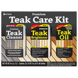 Star brite Premium Teak Care Kit - Step 1, Step 2, & Step 3 - 16 oz