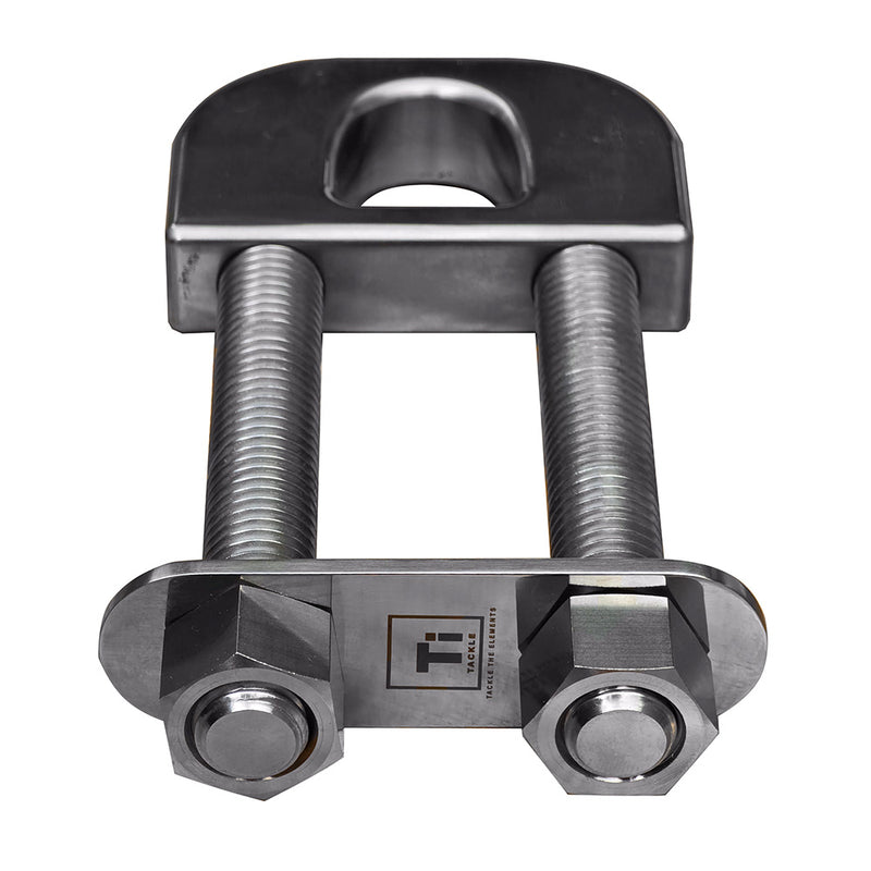 Ti-Tackle Titanium Transom D Ring - 6" Long Stud