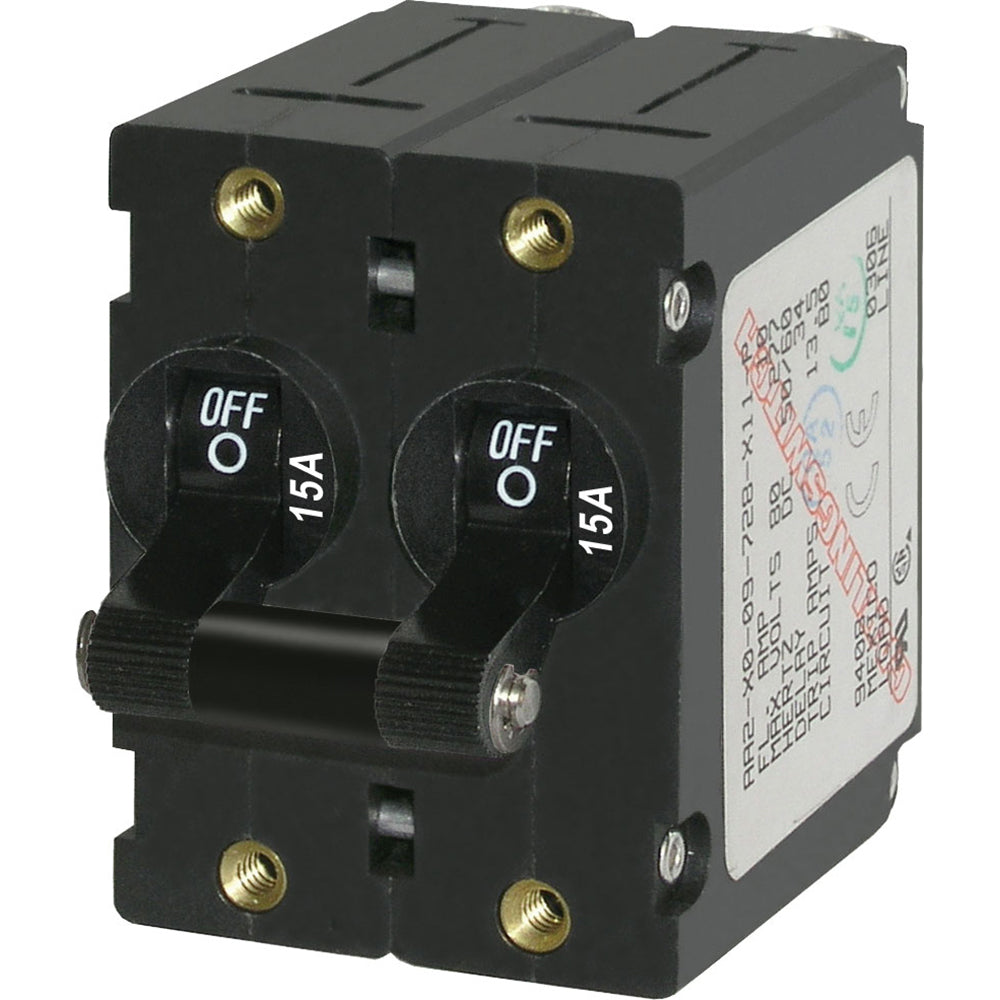 Blue Sea 7234 A-Series Double Pole Toggle - 15A - Black MPN-7234