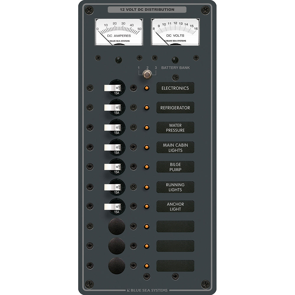 Blue Sea 8082 DC 10 Position Toggle Branch Circuit Breaker Panel MPN-8082