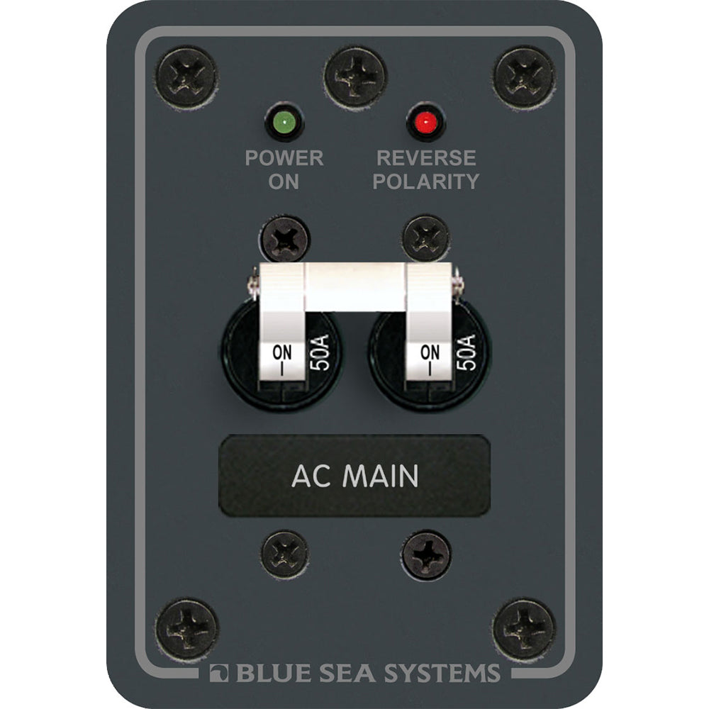 Blue Sea 8079 AC Main Only Circuit Breaker Panel - White Switches MPN-8079