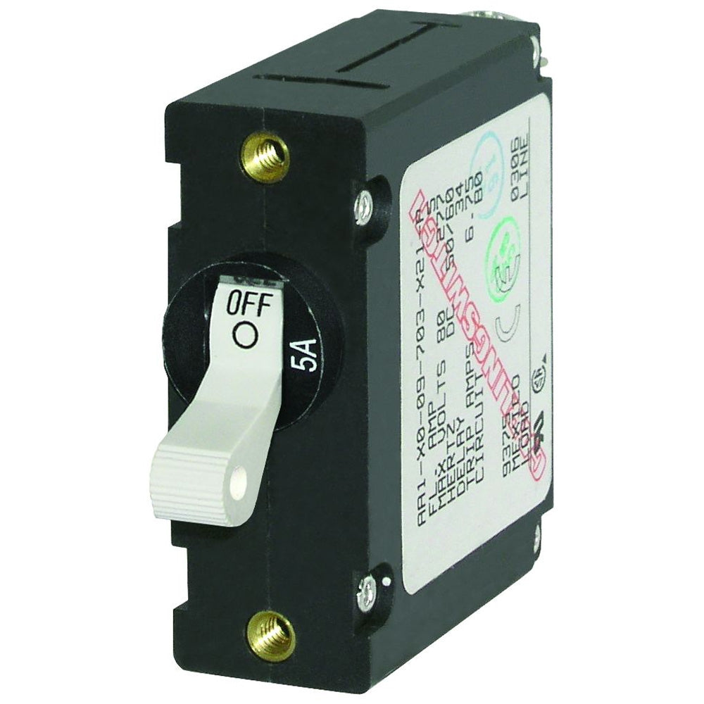 Blue Sea 7202 AC/DC Single Pole Magnetic World Circuit Breaker - 5AMP MPN-7202