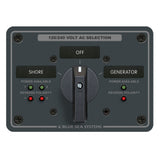 Blue Sea AC Rotary Switch Panel 65AMP - 2 Positions + OFF - 4 Pole