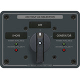 Blue Sea 8357 AC Rotary Switch Panel 65 Ampere 2 Position + OFF, 2 Pole