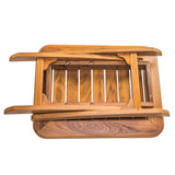 Whitecap Teak Small Adjustable Slat Top Table