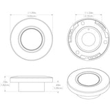 Lumitec Orbit Spectrum Flush Mount Down Light - Brushed Housing - White Dimming & Red/Blue Non-Dimming