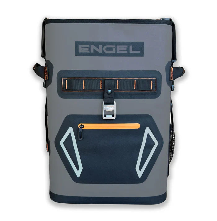 New ENGEL Roll Top High Performance Backpack Cooler - Dark Gray &amp; Orange image