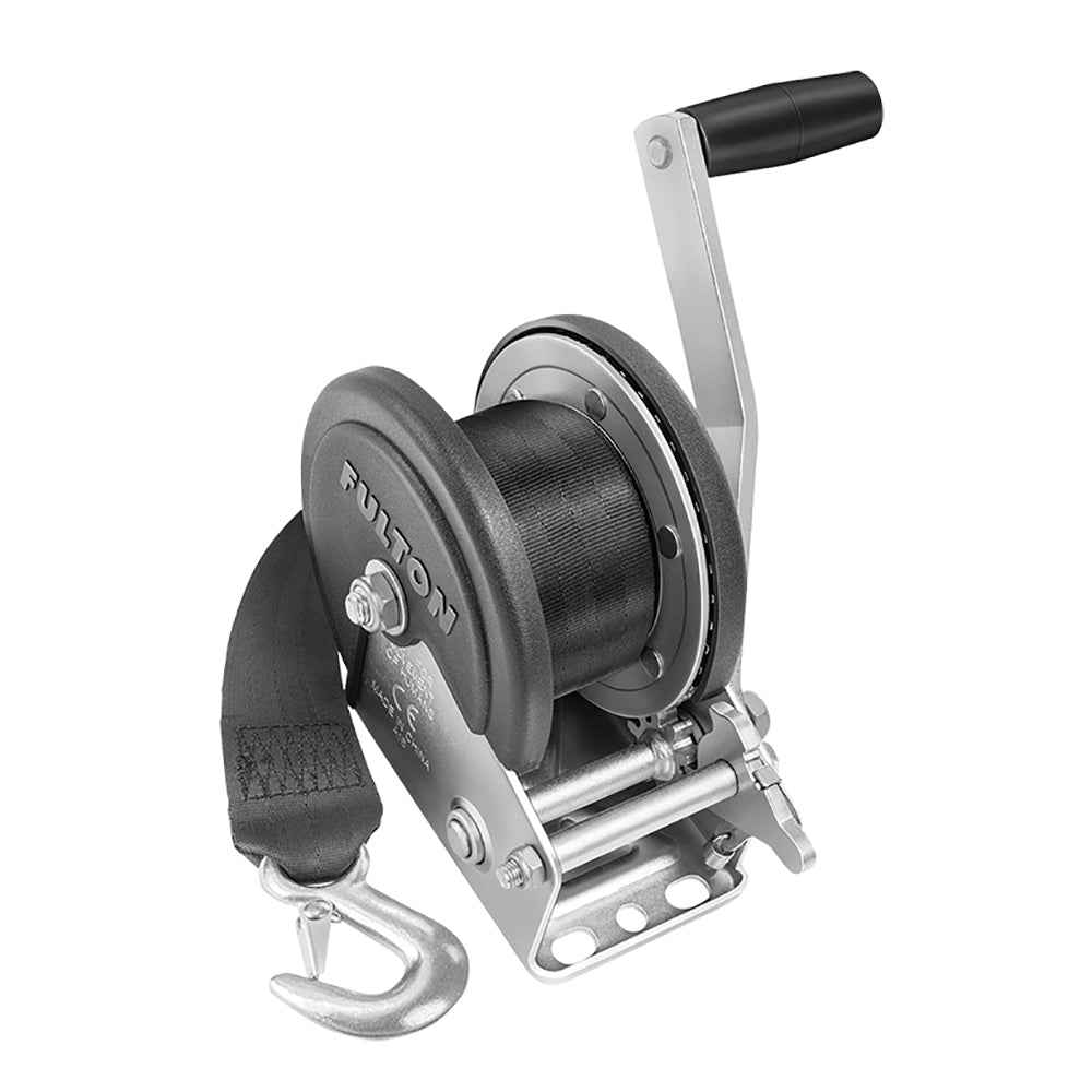 Fulton 1500lb Single Speed Winch w/20' Strap &amp; Cover