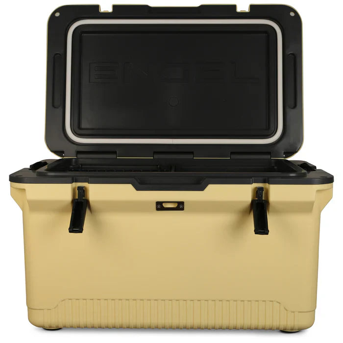 ENGEL 60QT UltraLite Injection-Molded Cooler With Wire Basket and Divider - Fighting Lady Yellow image