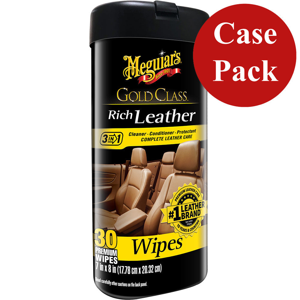 Meguiar's Gold Class&trade; Rich Leather Cleaner &amp; Conditioner Wipes *Case of 6*