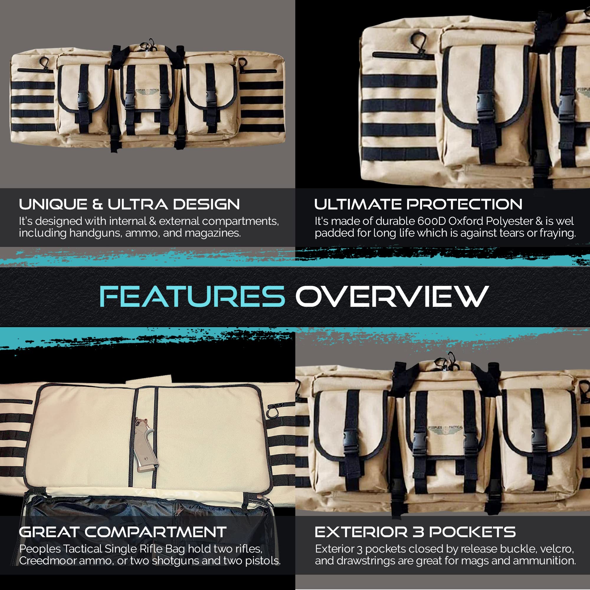 Tactical Rifle Bag - Padded Gun Case - Warehouse Clearance- FREE SHIPPING