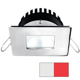 i2Systems Apeiron PRO A506 6W Spring Mount Light - Square/Square - Cool White &amp; Red - Polished Chrome Finish