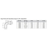 Viega ProPress 3/4" - 90° Copper Elbow - Street/Press Connection - Smart Connect Technology