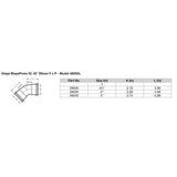 Viega MegaPress 4" 45° Carbon Steel Elbow w/FKM - Double Press Connection - Smart Connect Technology
