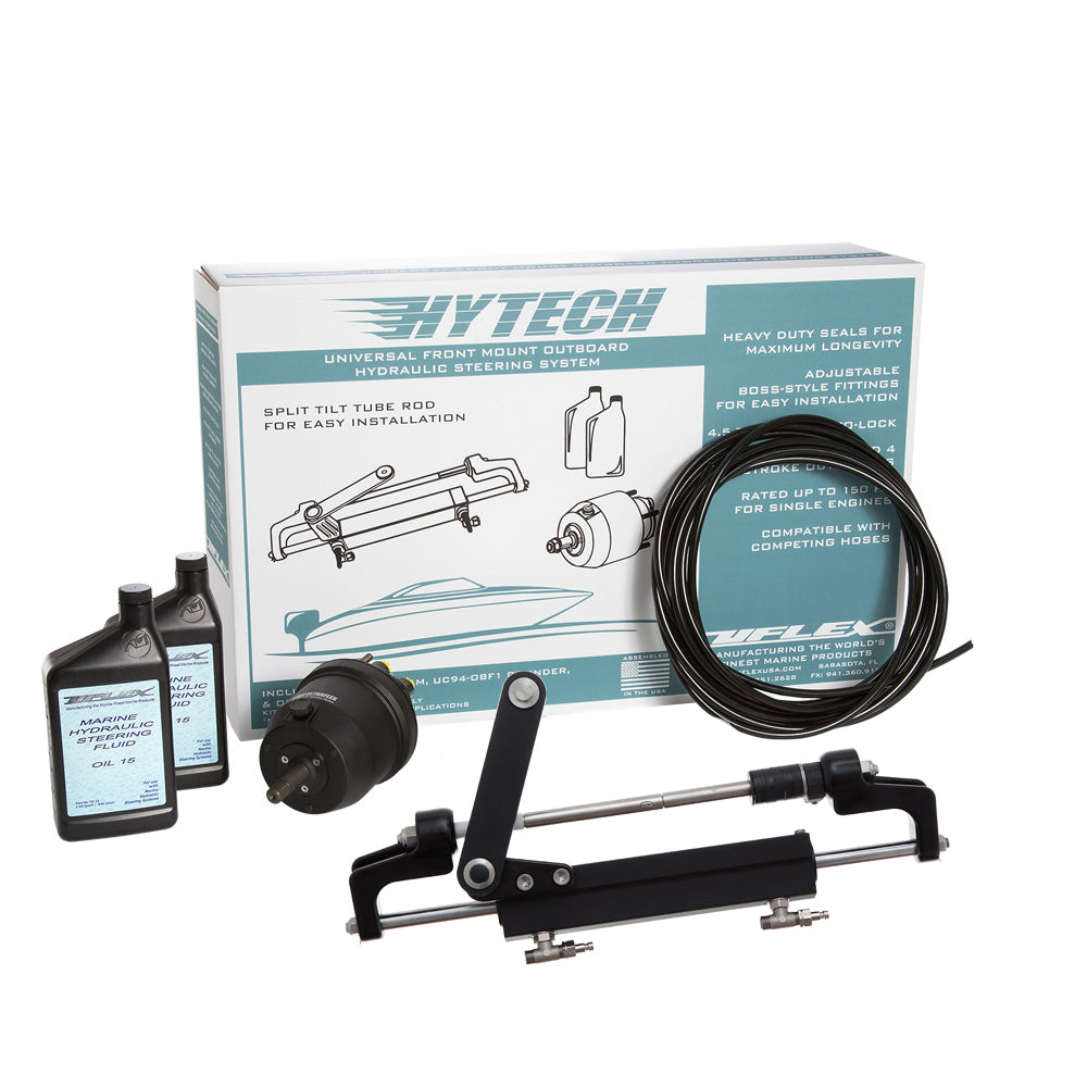 Uflex HYTECH 1.1 Front Mount OB System up to 175HP - Includes UP20 FM Helm, 2qts of Oil, UC95-OBF Cylinder &amp; 40' Tubing