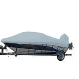 Carver Sun-DURA&reg; Styled-to-Fit Boat Cover f/14.5' V-Hull Runabout Boats w/Windshield &amp; Hand/Bow Rails - Grey
