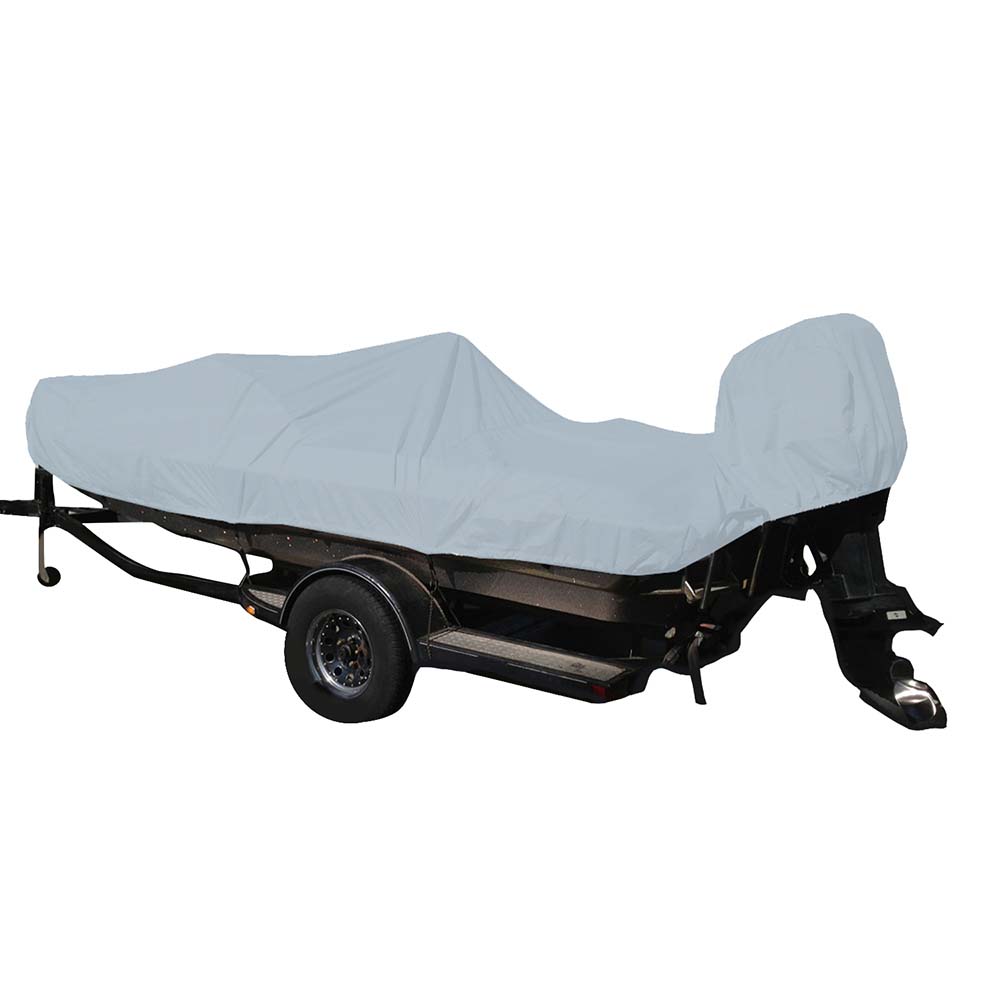 Carver Poly-Flex II Styled-to-Fit Boat Cover f/16.5' Fish &amp; Ski Style Boats w/Walk-Thru Windshield - Grey