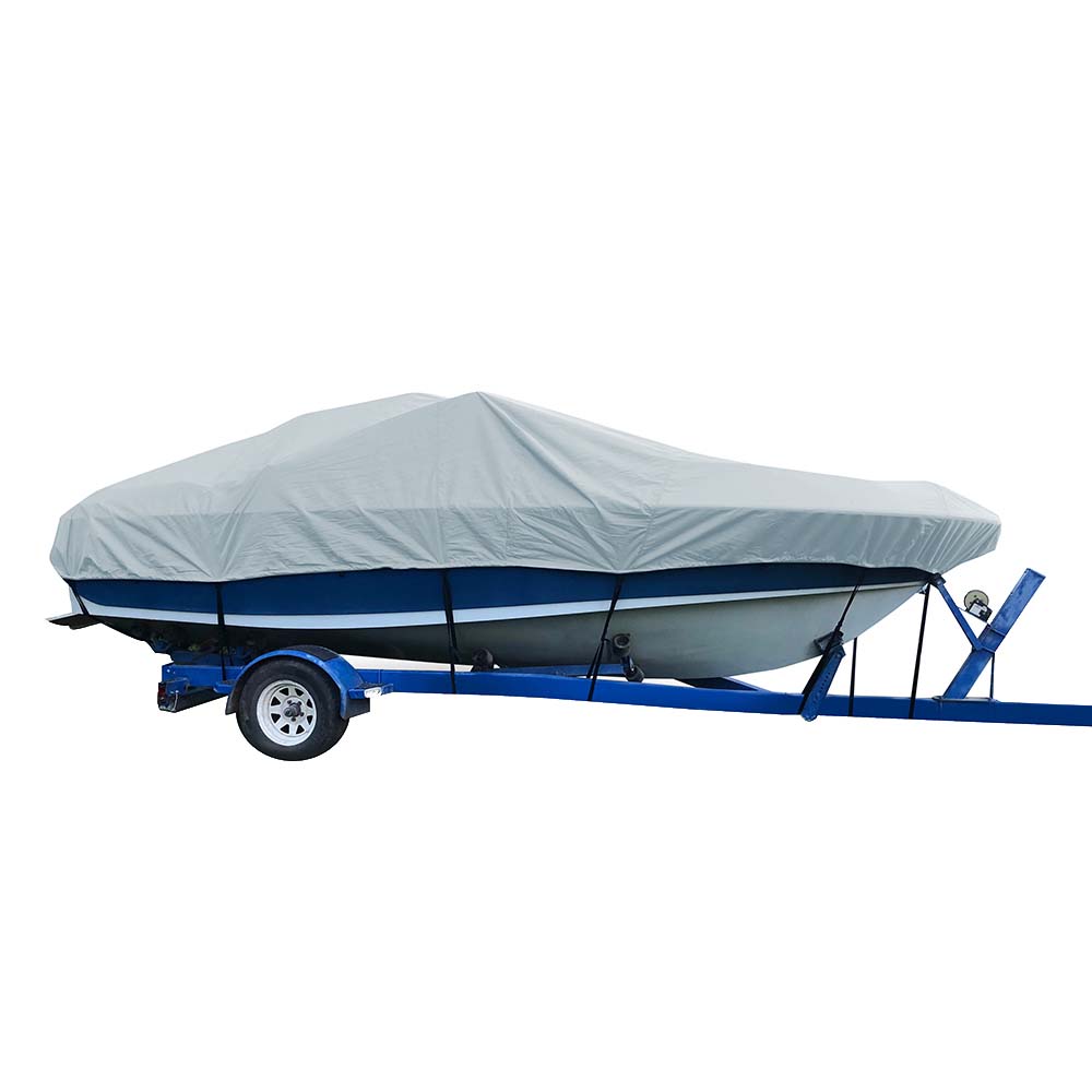 Carver Sun-DURA&reg; Styled-to-Fit Boat Cover f/21.5' V-Hull Low Profile Cuddy Cabin Boats w/Windshield &amp; Rails - Grey