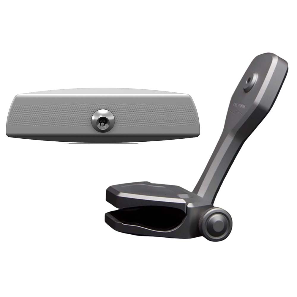 PTM Watersports Mirror/Bracket Kit w/VR-140 Elite Mirror &amp; ZXR-361 (Titanium Grey)