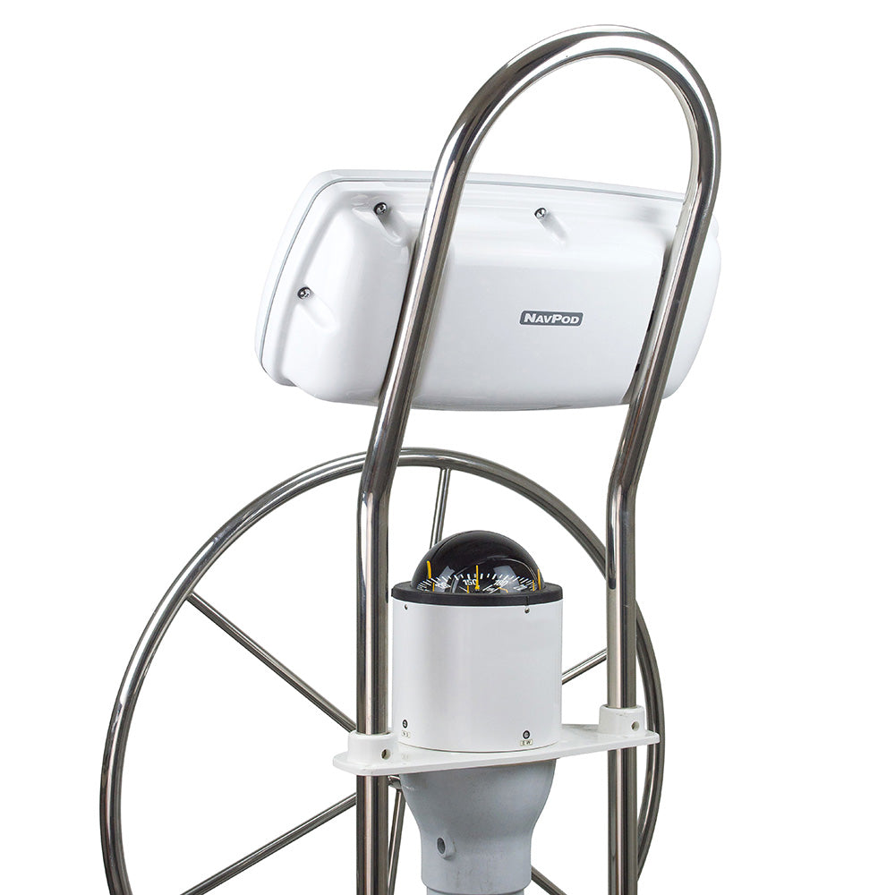 NavPod SystemPod Pre-Cut f/Raymarine Axiom 9/Axiom+ 9 on Right &amp; 1 Instrument (3.6&Prime; hole) on Left f/12&Prime; Wide Guard