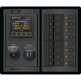 Blue Sea 1497 - 360 Panel - 8 Position 12V Flat Rocker M2 Multimeter w/SOC &amp; Dual USB/12V Socket