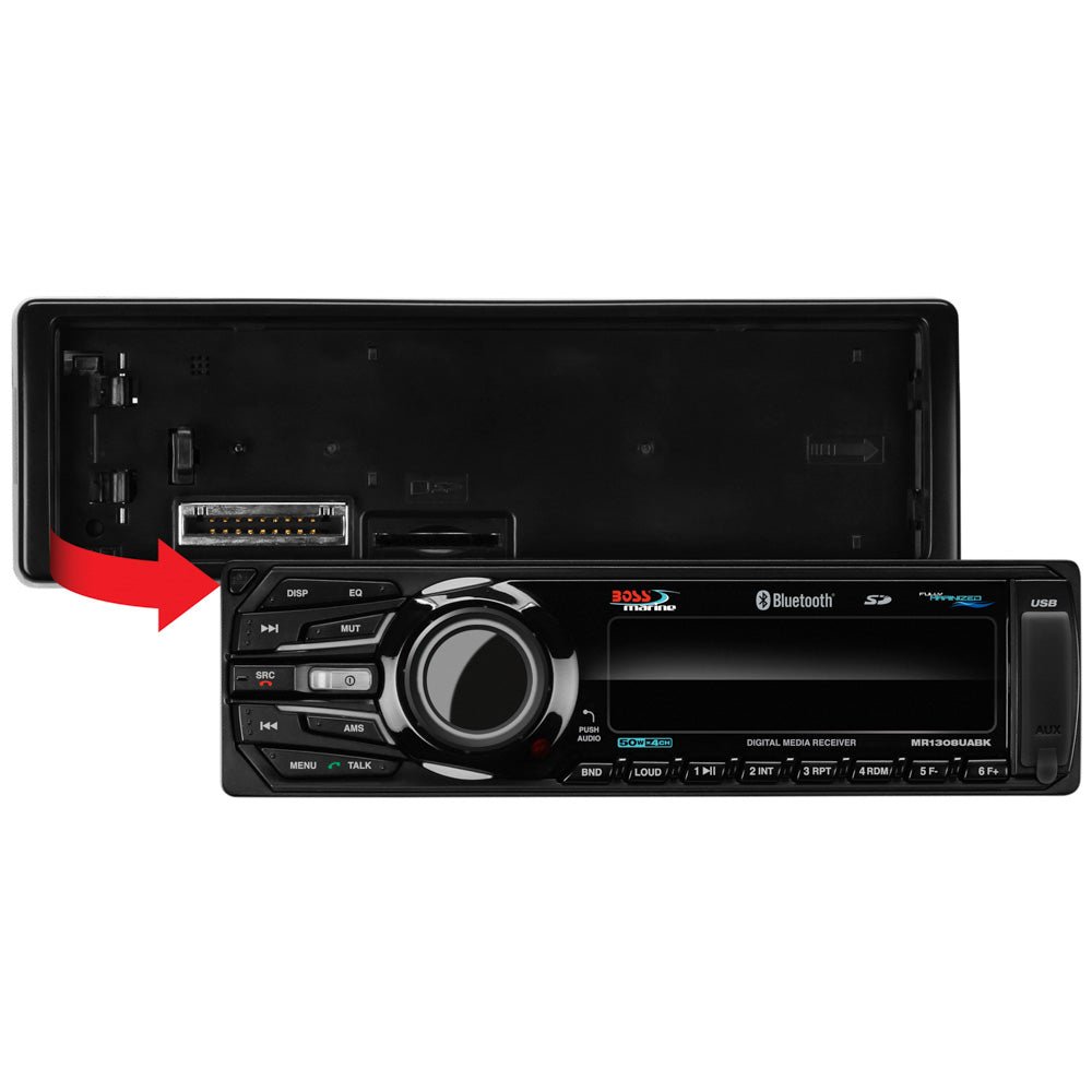 Boss Audio MR1308UABK Bluetooth® - Fully Marinized MP3-Compatible Digital Media Receiver with USB & SD Memory Card Ports &