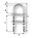Wichard U-Bolt Pad Eye - 4mm Diameter - 5/32" 